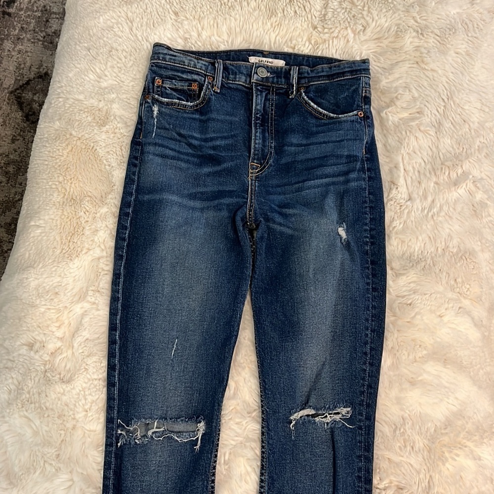 GRLFRND DENIM JEANS KENDALL RAW HEM DISTRESSED SIZE 27